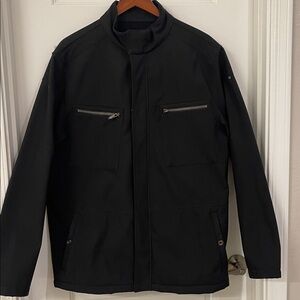OGIO Black Polyester Outerwear Jacket. Snap and Zipper Closure.